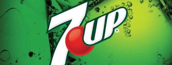7up vending machine label design, green with the 7up logo over a splash graphic.