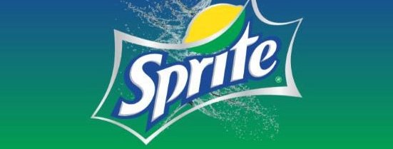 Sprite vending machine label design, green and blue lemon-lime graphic.