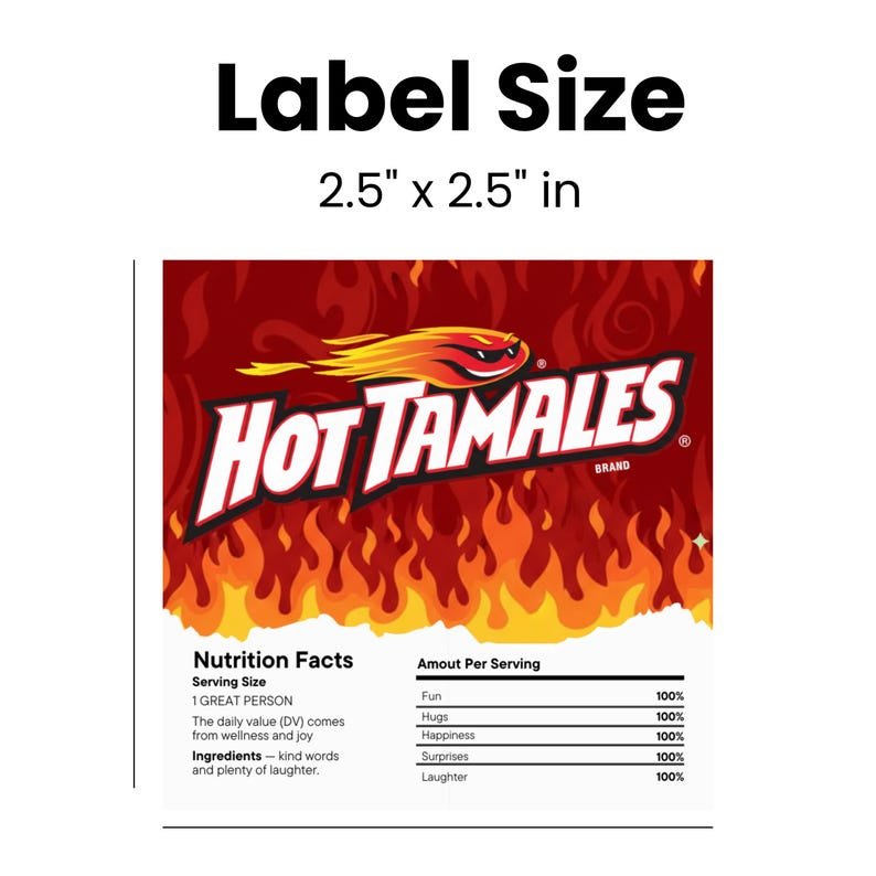 Candy vending machine label preview.